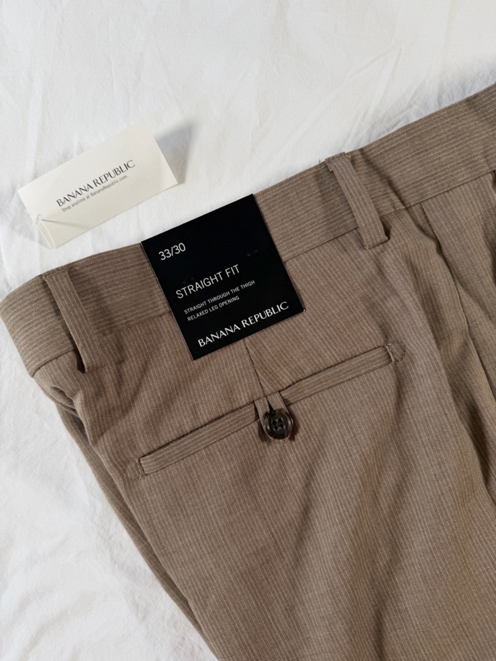 Banana Republic Men's Pleated Dress Pants - Taupe - Picture 3 of 5